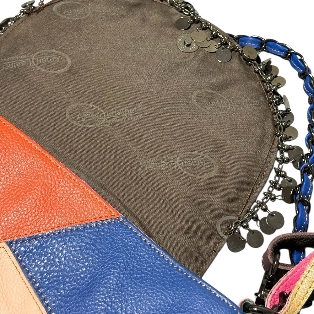 Ameri-Leather Leather Handbag Multicolor Soft Lea… - image 9